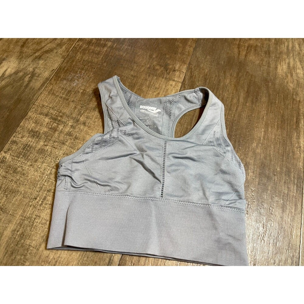 Saucony Sports Bra Womens Small Gray